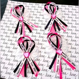 25 Fuchsia Happily Ever After Bridal Corsages/Capias